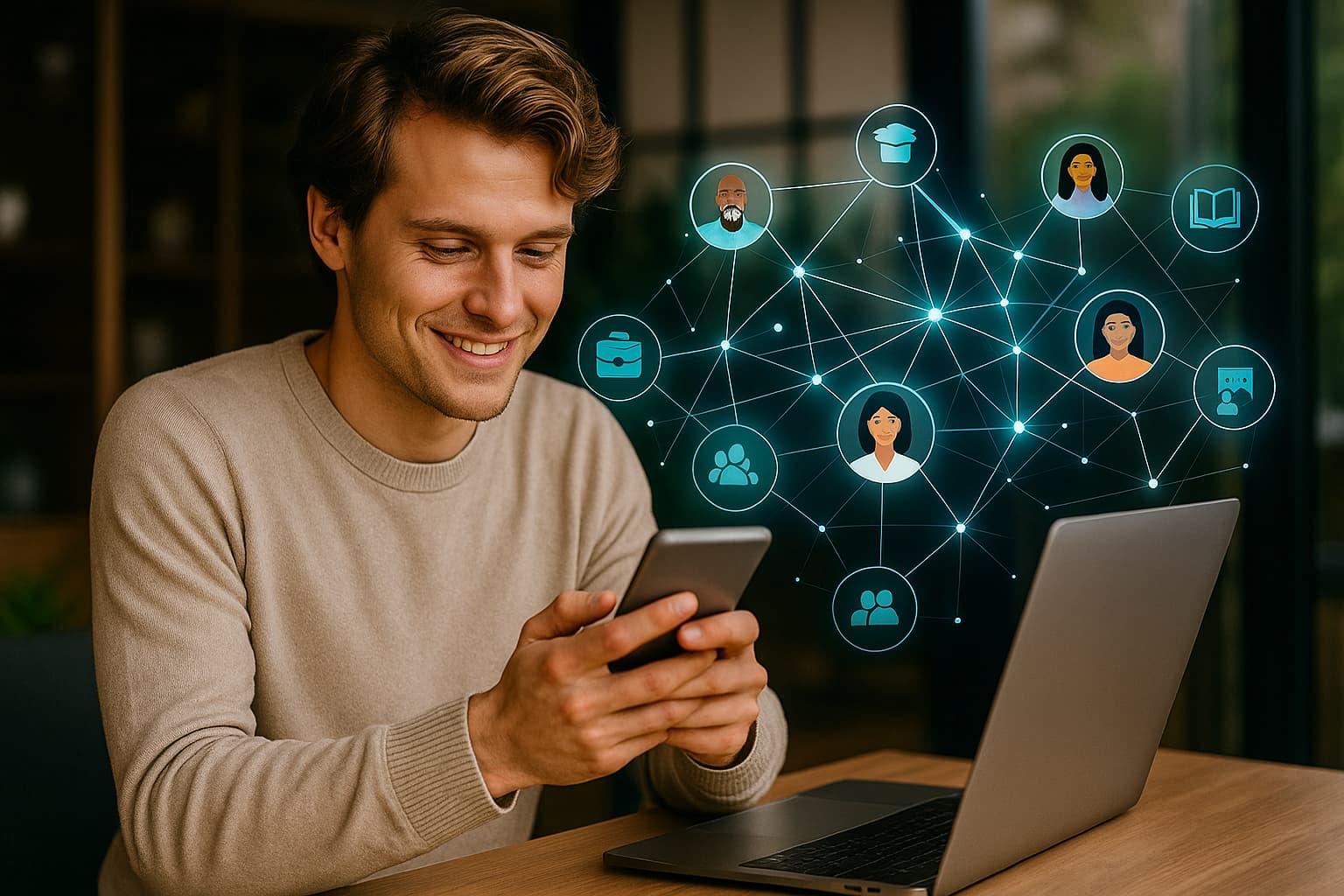 iAlumni Smarte Networking Plattform Blue